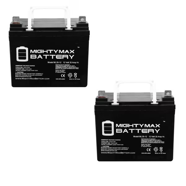 BATTERY, 12V, 35AH, NEWTON LARK, 4300, WHEELCHAIR, PS-112350 - 2 Pack, Mighty Max Battery, Mfr#: ML35-12MP2569155155